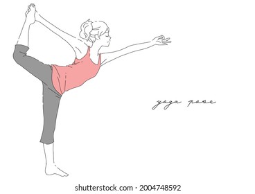 Ilustración de yoga femenino simple