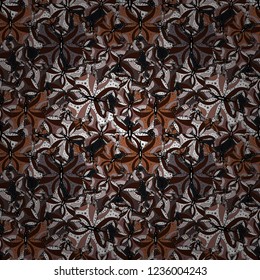 Simple feminine pattern for invitation, card, print. Flying butterfly linen theme Vector. Repeating insect fabric clipart for garments. Contrast seamless butterfly cloth template on gray, brown, black