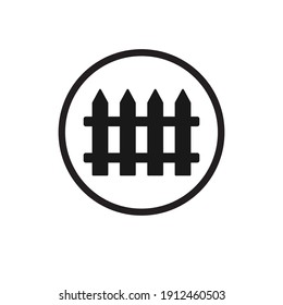 Simple Fence Vector Design Icon