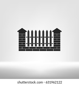 Simple fence vector icon