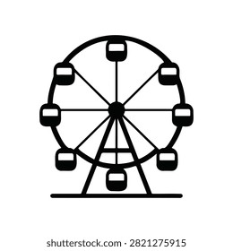 Simple Ferris wheel silhouette