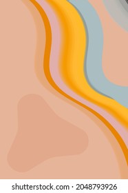 Simple few colour clear background. Modern waves design. 