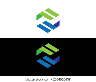 Vector de diseño de logotipo de carta FF simple.