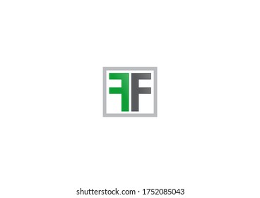 Simple FF vector logo design icon
