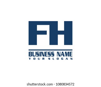 Simple FH initial Logo design template vector illustration