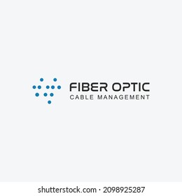 simple fiber optic logo business template  with modern and clean styles isolated on white background. 