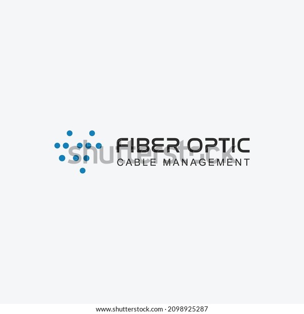 Simple Fiber Optic Logo Business Template Stock Vector (Royalty Free