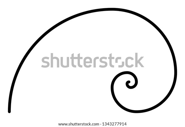 Simple Fibonacci Spiral Without Auxiliary Geometry Stock Vector ...