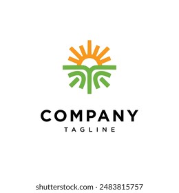 Simple Field Farm logo icon vector template.eps