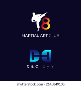 simple fight club and gym logo