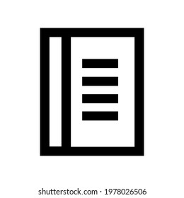 A simple file icon in a folder. Vector illustration.