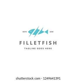 simple fillet fish logo icon vector inspiration