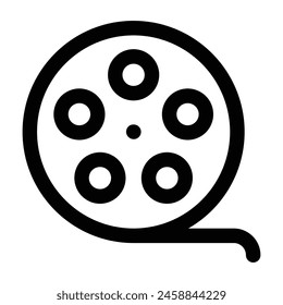 Simple Film icon. The icon can be used for websites, print templates, presentation templates, illustrations, etc