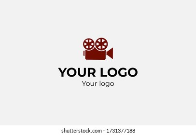 Simple film logo design vector