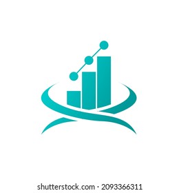 Vector de logotipo de diseño simple de finanzas e imágenes de stock