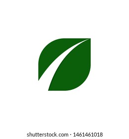 simple finance leafe vector logo