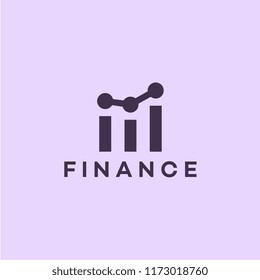 Simple Finance Stats logo designs symbol, Flat designs Graph Logo template
