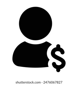 Simple Financial Advisor icon. The icon can be used for websites, print templates, presentation templates, illustrations, etc