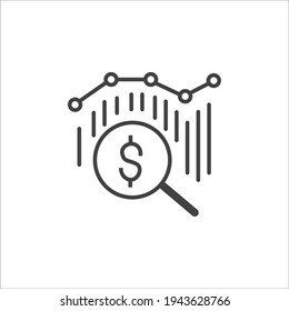 Simple financial analysis related line vector icon Includes icons such as Gainers and Losers, Portfolio Analysis, Financial Reports, and more.