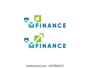 simple financial logo. creative arrow diagram accounting icon design