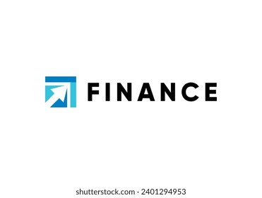 logotipo financiero simple. diseño de icono de contabilidad de diagrama de flecha creativo	
