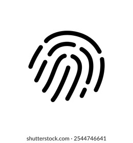 Simple finger print icon symbol isolated vector illustration on white background.