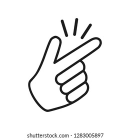 It’s simple - finger snap icon in flat style. Easy icon. Finger snapping click flick hand gesture - vector