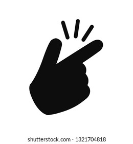 It’s simple - finger snap icon in flat style. Easy icon. Finger snapping click flick hand gesture - for stock