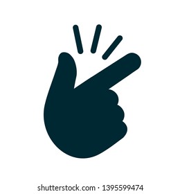 It’s simple - finger snap icon in flat style. Easy icon. Finger snapping click flick hand gesture - for stock vector