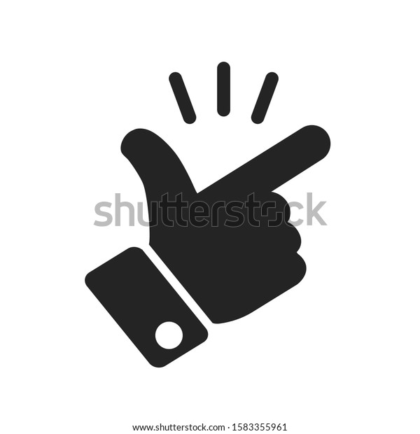 It’s simple\
- finger snap icon in flat style. Easy icon. Finger snapping click\
flick hand gesture sign - stock\
vector
