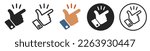 It’s simple - finger snap set icon in flat style. Easy icon. Finger snapping click flick hand gesture sign - vector