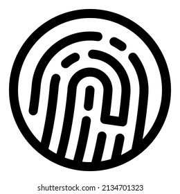 simple fingerprint icon, editable stroke best used for web application or banner