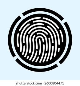 simple fingerprint icon vector illustration