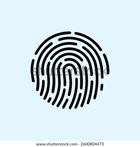 simple fingerprint icon vector illustration