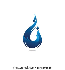simple fire abstract vector logo