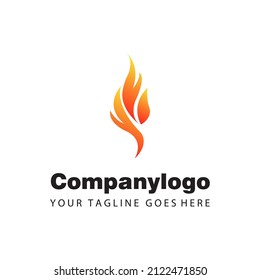 simple fire company logo template