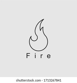 Simple Fire concept logo icon  vector design