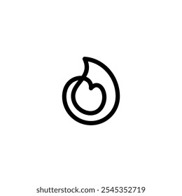 simple fire flame monogram logo