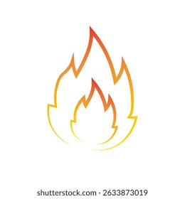 A simple fire or flame source logo in the form of abstract lines that is suitable for elegant and modern flammable material logos.