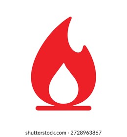 simple fire flame symbol flat vector