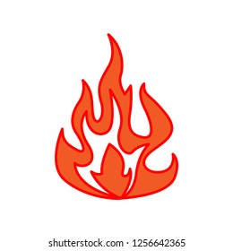 Fire Symbol Icon Vector Illustration Stock Vector (Royalty Free ...