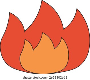 A Simple Fire Icon Illustration

