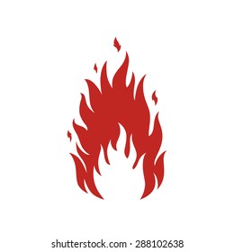 Simple fire icon. Vector illustration.