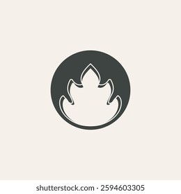 Simple Fire Illustration in Flat Design    Hugging Fire