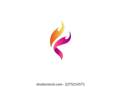 Logo de la carta de fuego simple F