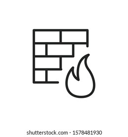 Simple fire line icon. Stroke pictogram. Vector illustration isolated on a white background. Premium quality symbol. Vector sign for mobile app and web sites.
