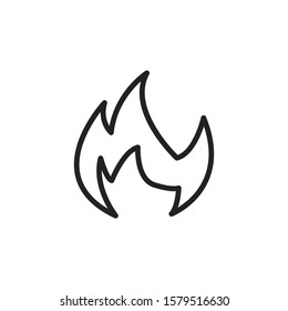 Simple fire line icon. Stroke pictogram. Vector illustration isolated on a white background. Premium quality symbol. Vector sign for mobile app and web sites.