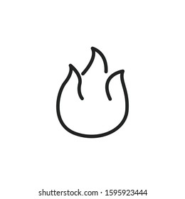 Simple fire line icon. Stroke pictogram. Vector illustration isolated on a white background. Premium quality symbol. Vector sign for mobile app and web sites.