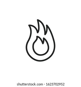 Simple fire line icon. Stroke pictogram. Vector illustration isolated on a white background. Premium quality symbol. Vector sign for mobile app and web sites.