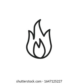 Simple fire line icon. Stroke pictogram. Vector illustration isolated on a white background. Premium quality symbol. Vector sign for mobile app and web sites.